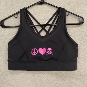 Lululemon X Soulcycle Bra Womens 6 Strappy Mesh Black Cycling Workout Gym Energy